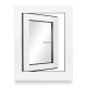Kellerfenster PVC Dreh-Kipp 60x95 cm (BxH) 2-fach Glas DIN Rechts Dichtung schwarz