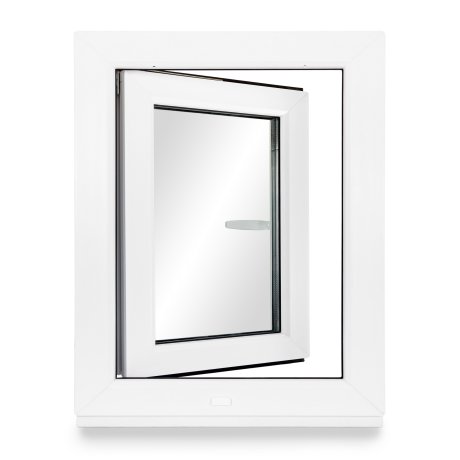 Kunststoff-Fenster Dreh-Kipp 950 mm x 950 mm Farbe weiß 70 mm Bautiefe BxH 