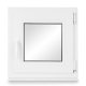 Kellerfenster PVC Dreh-Kipp 80x80 cm (BxH) 2-fach Glas DIN Rechts Dichtung schwarz