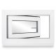 Kellerfenster PVC Dreh-Kipp 105x55 cm (BxH) 2-fach Glas DIN Rechts Dichtung schwarz