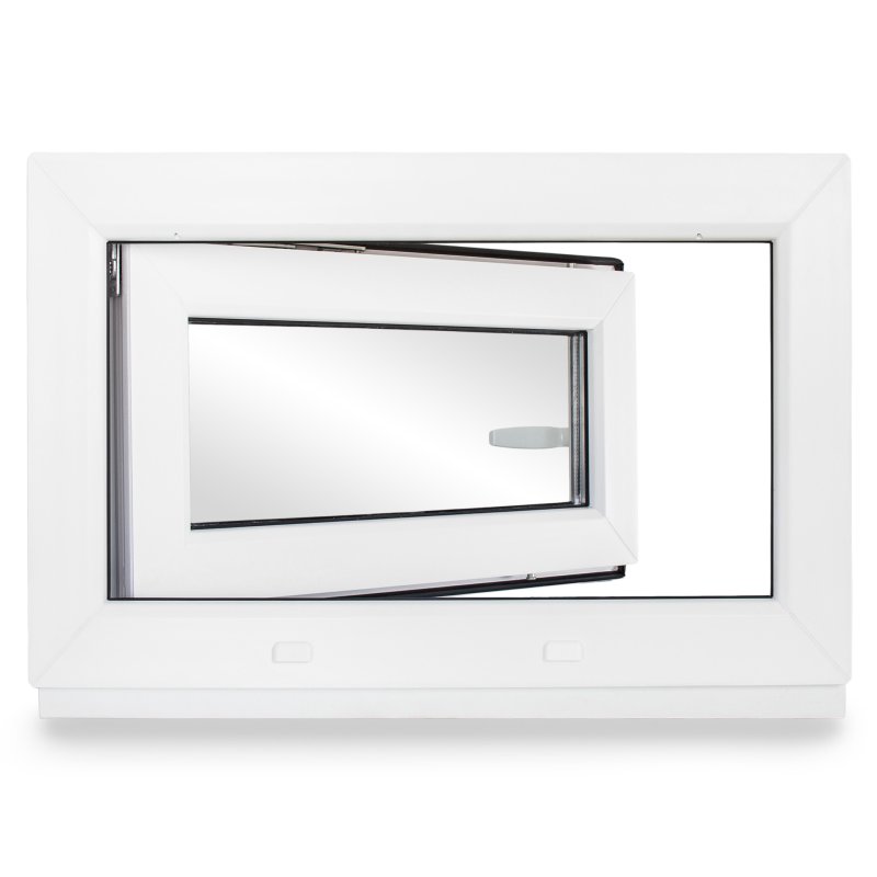 DIN links Kellerfenster weiß Fenster Kunststoff schneller Versand Milchglas 2-fach-Verglasung 90x80 cm verschiedene Maße 60mm Profil
