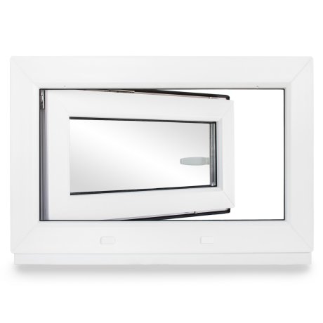 Kellerfenster Fenster 3 Fach BxH 100x80 cm & 1000x800mm Dreh-Kipp Weiß Premium 