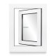 Kellerfenster PVC Dreh-Kipp 50x60 cm (BxH) 2-fach Glas DIN Links Dichtung schwarz