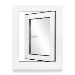 Kellerfenster PVC Dreh-Kipp 50x105 cm (BxH) 2-fach Glas DIN Links Dichtung schwarz