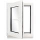 Kellerfenster Kunststoff weiß Dreh-Kipp 60x110 cm(BxH) DIN Links 2 -fach Glas Dichtung Schwarz