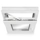 Kellerfenster Kunststoff weiß Dreh-Kipp 60x110 cm(BxH) DIN Links 2 -fach Glas Dichtung Schwarz