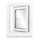 Kellerfenster Kunststoff weiß Dreh-Kipp 60x110 cm(BxH) DIN Links 2 -fach Glas Dichtung Schwarz