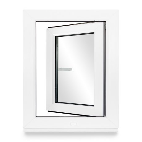 DIN links Kellerfenster verschiedene Maße LAGERWARE Kunststoff BxH: 100x50 cm 60mm Profil 2-fach-Verglasung weiß Fenster