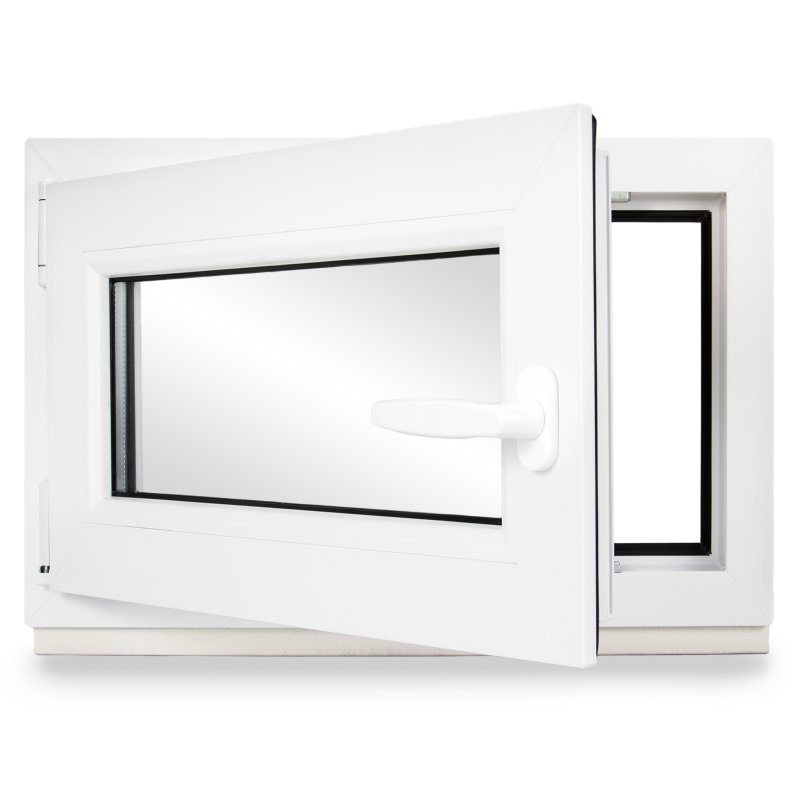Premium Dreh-Kipp-Funktion BxH: 110x90 cm DIN Rechts Kunststofffenster weiß Fenster Breite: 110 cm x Höhe: Alle Größen 3-fach-Verglasung Kellerfenster
