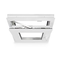 Konfigurator Dreh/Kippfenster Farbe weiß. Profil 60 mm. Schwarze Dichtungen. Breiten 50-120 cm