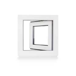 Konfigurator Dreh/Kippfenster Farbe weiß. Profil 60 mm.Schwarze Dichtungen. Breiten 50-120 cm