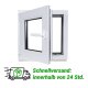 Konfigurator Dreh/Kippfenster Farbe weiß. Profil 60 mm.Schwarze Dichtungen. Breiten 50-120 cm