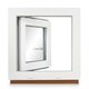 Kellerfenster PVC Dreh-Kipp 40x65 cm (BxH) 2-fach Glas DIN Rechts Dichtung grau