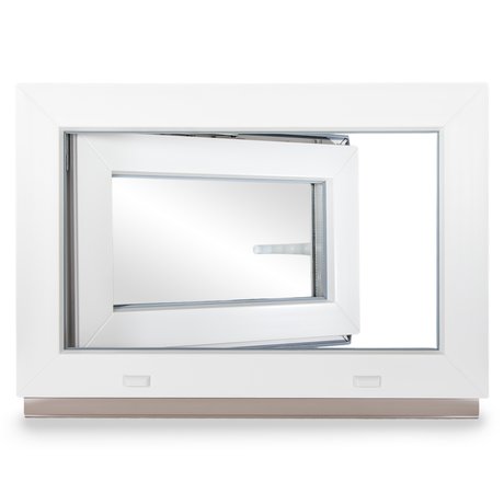 Dreh-Kipp BxH:45x50 cm DIN Links 3 fach Verglasung Premium Fenster Kellerfenster Kunststofffenster weiß ALLE GRÖßEN
