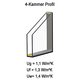 Kellerfenster PVC Dreh-Kipp 55x45 cm (BxH) 2-fach Glas DIN Rechts Dichtung grau
