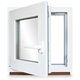 Kellerfenster PVC Dreh-Kipp 60x65 cm (BxH) 2-fach Glas DIN Links Dichtung grau