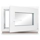 Kellerfenster PVC Dreh-Kipp 65x60 cm (BxH) 2-fach Glas DIN Rechts Dichtung grau