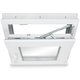 Kellerfenster PVC Dreh-Kipp 70x40 cm (BxH) 2-fach Glas DIN Rechts Dichtung grau