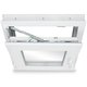 Kellerfenster PVC Dreh-Kipp 75x55 cm (BxH) 2-fach Glas DIN Links Dichtung grau