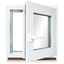 Kunststofffenster Fenster 2-fach BxH 800x1300 mm Dreh Kipp Premium