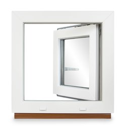 Kellerfenster PVC Dreh-Kipp 50x50 cm (BxH) 3-fach Glas DIN Links Dichtung grau
