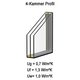 Kellerfenster PVC Dreh-Kipp 60x55 cm (BxH) 3-fach Glas DIN Links Dichtung grau