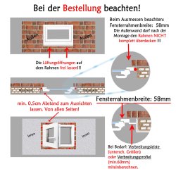 Fenster Kunststoff Dreh-Kipp graue Glasdichtungen Breiten ab 50 - 120 cm Bestellung