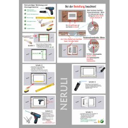 Fenster Kunststoff Dreh-Kipp graue Glasdichtungen Breiten ab 50 - 120 cm Bestellung