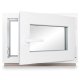 Fenster Kunststoff 110x65 Dreh-Kipp Rechts 3-fach verglast für Keller Garage Nebenraum Grau Gummi