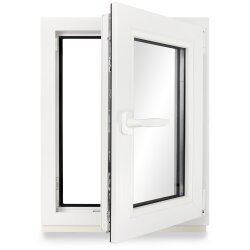 Fenster Kunststoff Dreh-Kipp schwarze Glasdichtungen Breiten ab 40 -120 cm Bestellung