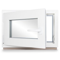 Fenster Kunststoff 115x45 Dreh-Kipp Links 3-fach verglast...