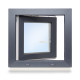 Kellerfenster Anthrazit Dreh-Kipp 2 fach verglast 120x70 cm / 1200x700 mm DIN Rechts