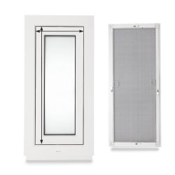Kellerfenster Kunststoffrahmen Einbautiefe 60 mm Dreh-Kipp Funktion Fensterbreiten 50 -120 cm mit Fliegengitter