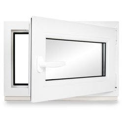 Sofort lieferbar Kellerfenster Kunststoff weiß Dreh/Kipp Dichtungen grau/schwarz