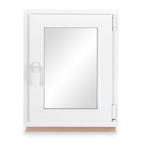 Kellerfenster Kunststoff weiß Dreh-Kipp sofort lieferbar  58 mm / grau Rechts 2-fach 40x50