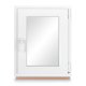 Kellerfenster Kunststoff weiß Dreh-Kipp sofort lieferbar  58 mm / grau Rechts 2-fach 40x50