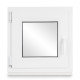 Kellerfenster Kunststoff weiß Dreh-Kipp sofort lieferbar  60 mm / schwarz Links 2-fach 50x50