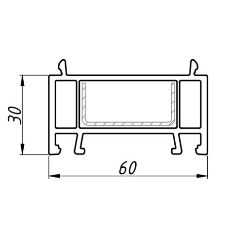 Verbreiterungsprofil 3 CM für Profill Ecoline (Dichtung Schwarz)