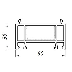 Verbreiterungsprofil 3 CM für Profill Ecoline...