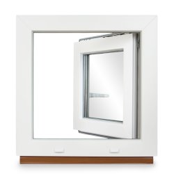 Kellerfenster Kunststoff weiß Dreh-Kipp 65x105 cm(BxH) DIN Rechts 3 -fach Glas Dichtung Grau