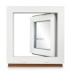 Kellerfenster Kunststoff weiß Dreh-Kipp 55x95 cm(BxH) DIN Links 3 -fach Glas Dichtung Grau