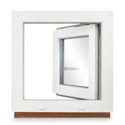 Kellerfenster Kunststoff weiß Dreh-Kipp 95x105 cm(BxH) DIN Links 3 -fach Glas Dichtung Grau