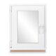 Kellerfenster Kunststoff weiß Dreh-Kipp 95x105 cm(BxH) DIN Links 3 -fach Glas Dichtung Grau