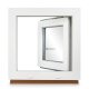 Kellerfenster Kunststoff weiß Dreh-Kipp 95x105 cm(BxH) DIN Links 3 -fach Glas Dichtung Grau