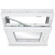 Kellerfenster Kunststoff weiß Dreh-Kipp 95x105 cm(BxH) DIN Links 3 -fach Glas Dichtung Grau