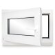 Kellerfenster Kunststoff weiß Dreh-Kipp 40x50 cm(BxH) DIN Links 3 -fach Glas Dichtung Schwarz