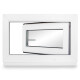 Kellerfenster Kunststoff weiß Dreh-Kipp 40x50 cm(BxH) DIN Links 3 -fach Glas Dichtung Schwarz