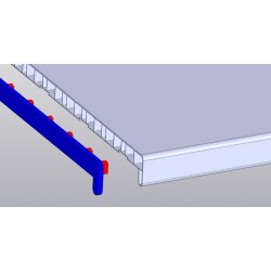 Fensterbank aus Kunststoff 25 cm Tief
