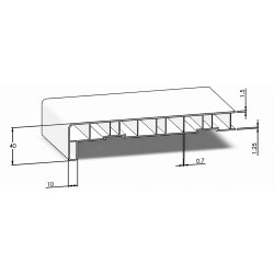 Fensterbank aus Kunststoff 25 cm Tief